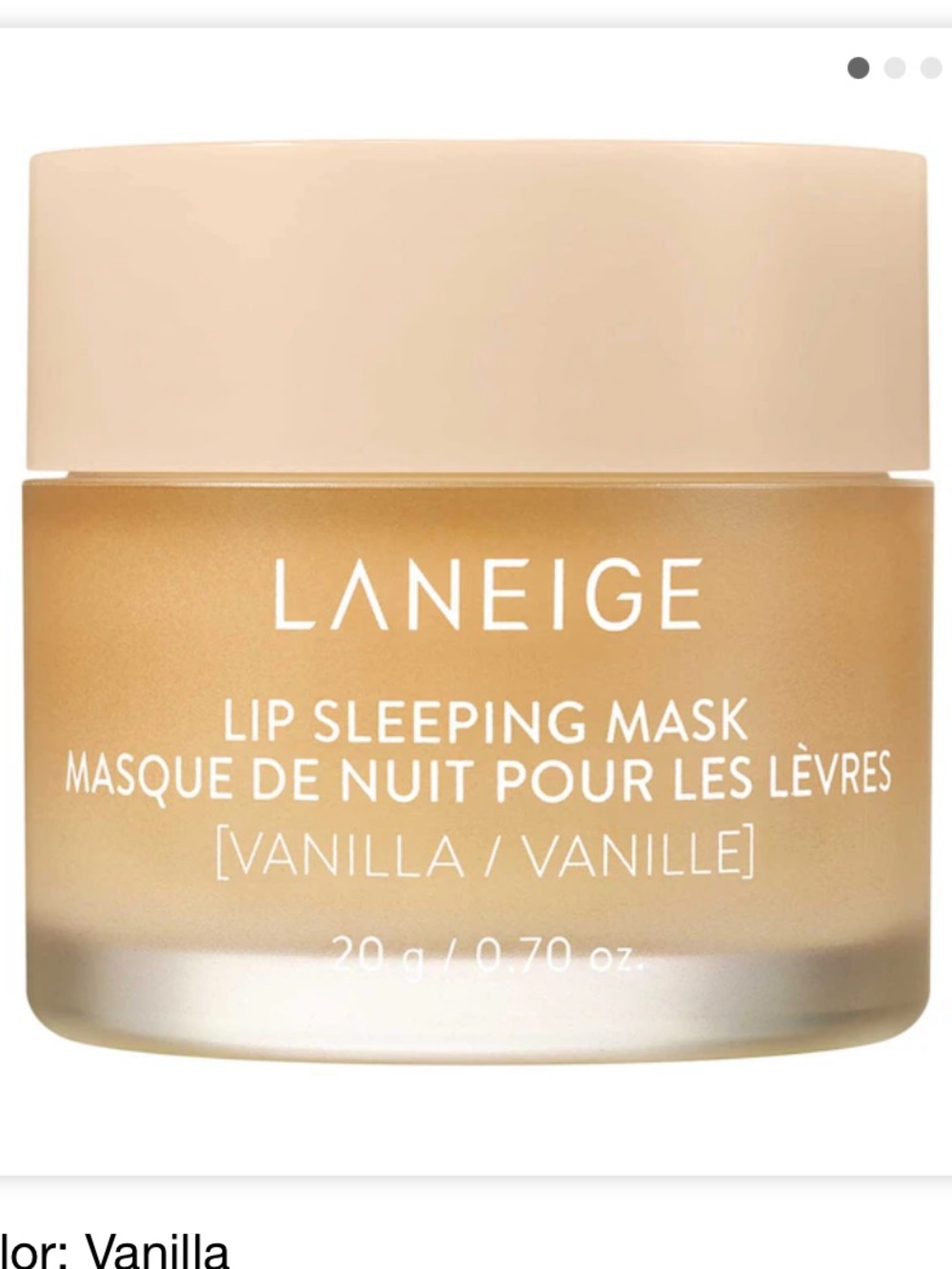 Laneige Sleeping Lip Mask Vanilla
